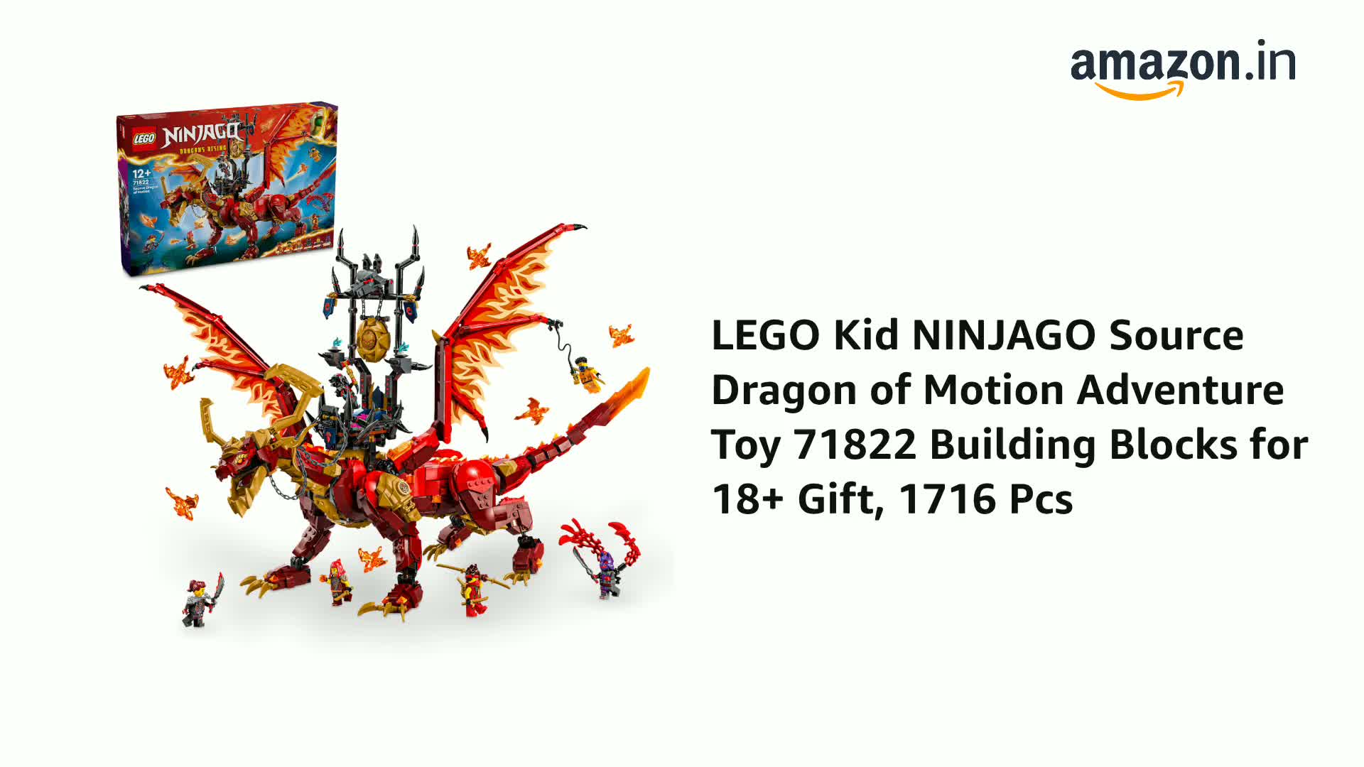 LEGO Kid NINJAGO Source Dragon of Motion Adventure Toy 71822